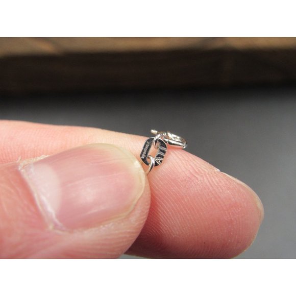 18 Inch Sterling Silver Stylish Petite Circle Cubic Zirconia Necklace - Picture 5 of 7